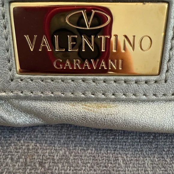 Valentino Garavani Gold Metallic Leather Hobo Bag Y2K Vintage - Picture 8 of 16